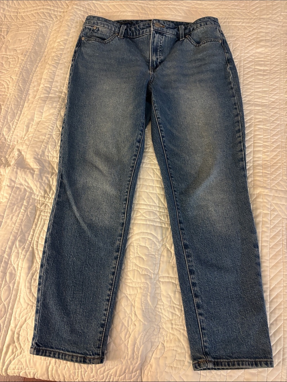Talbots Mid-Blue Cropped Straight Jeans